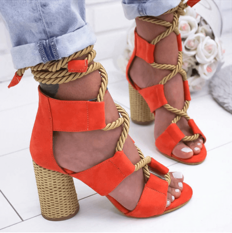 Lace Up Colorful Gladiator Sandals - Image 18