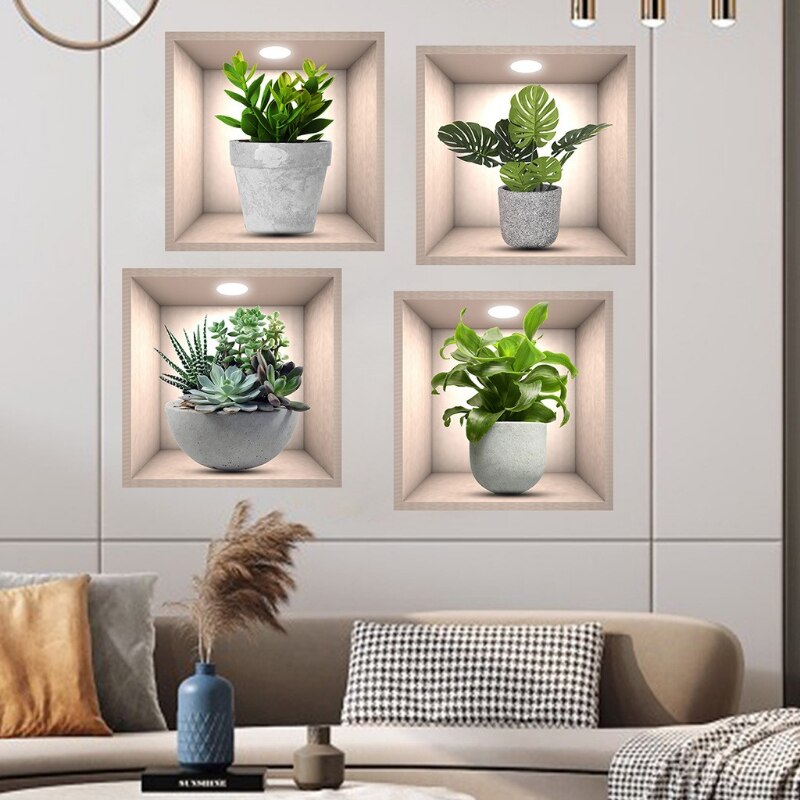 Wall Decorative Potted Plant Stickers - Image 6
