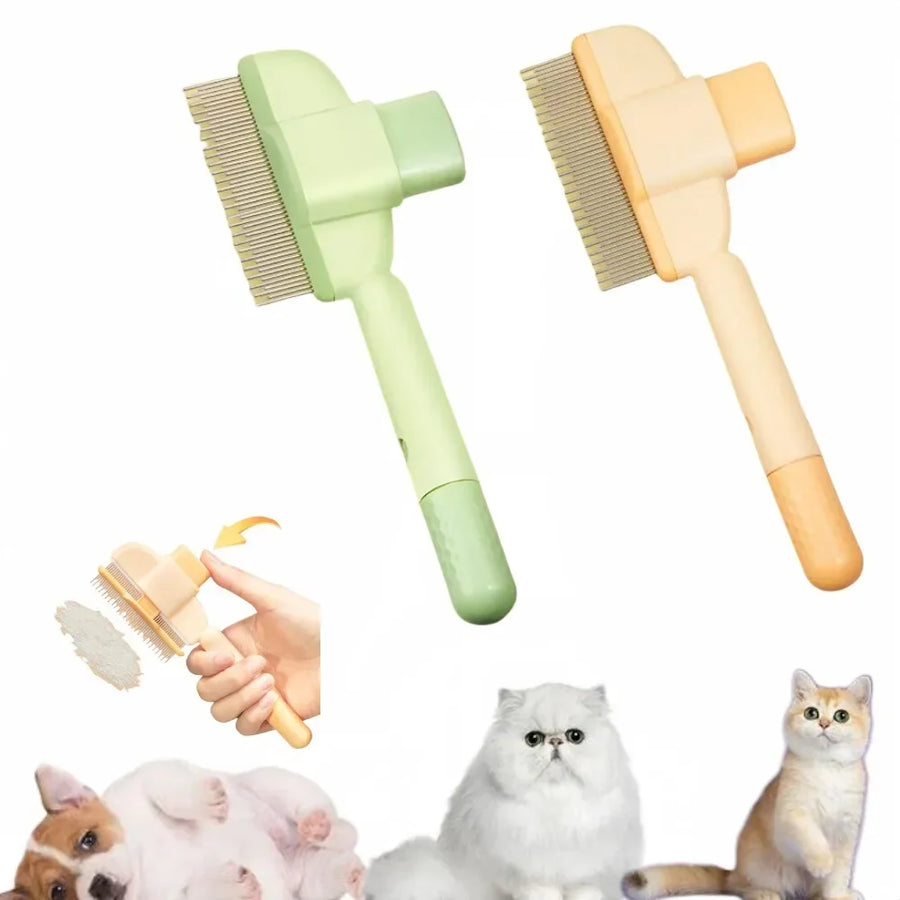 Flea Removal Easy Self-Cleaning Pet Brush - Image 1