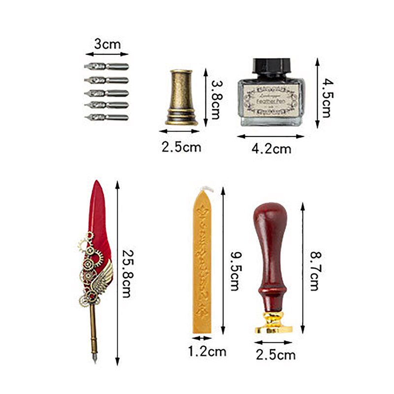 Phoenix Feather Mechanic Calligraphy Pen Set - Image 9