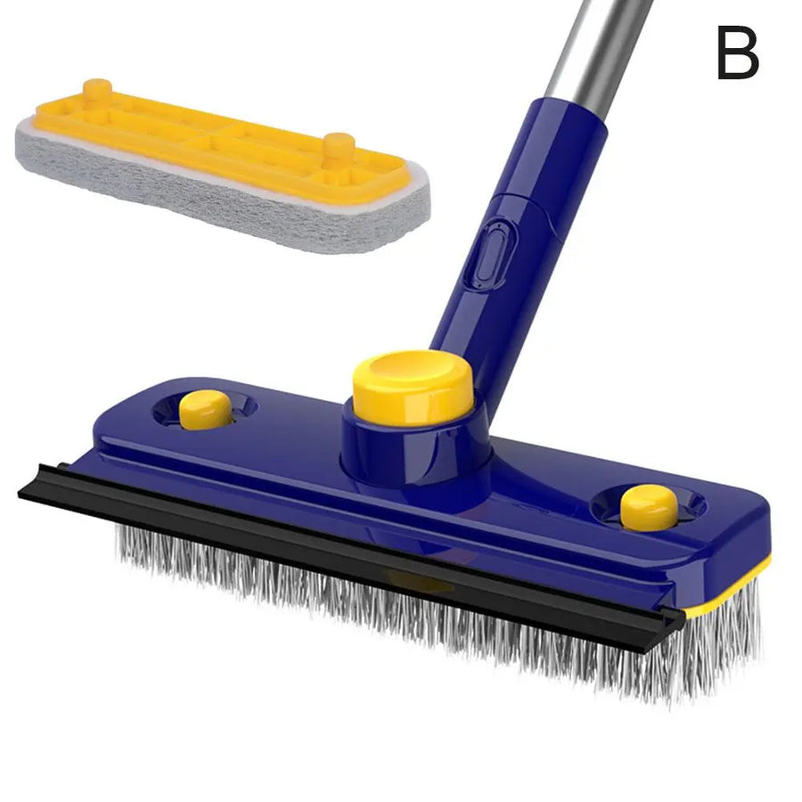 2in1 V-Shaped Long Handle Floor Scrub Edge Cleaner Brush - Image 8