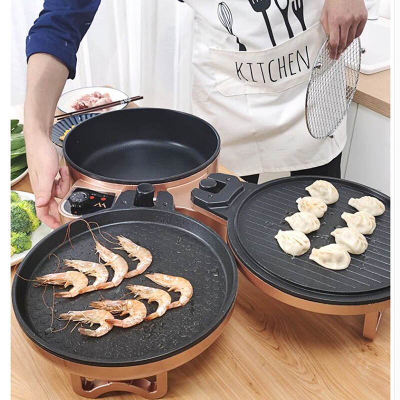 Multifunctional Double-sided Electric Baking Pan - Image 3