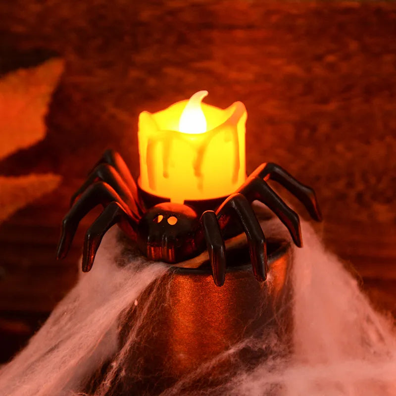 Spooky Spider LED Decor Candle - Image 1