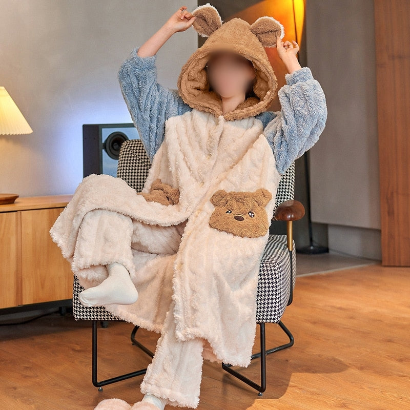 Cozy Thick Winter Blanket Pajamas - Image 17