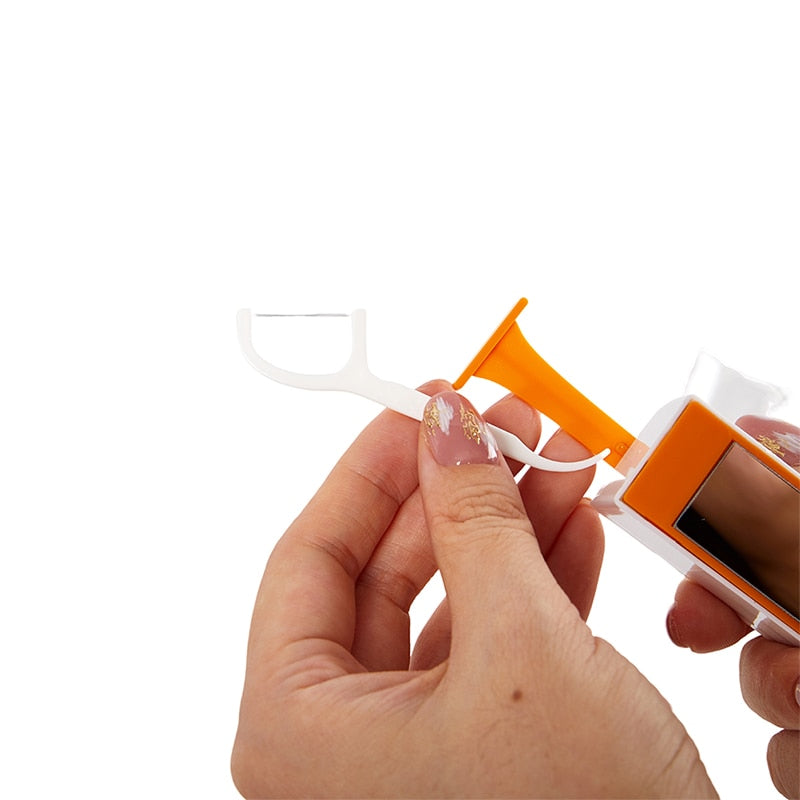 Automatic Pop-up Built-in Mirror Dental Floss Box - Image 3
