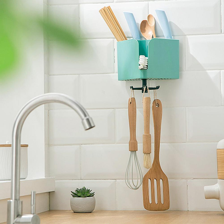 Self-Adhesive Kitchen Utensils Drainer Rack - Image 1