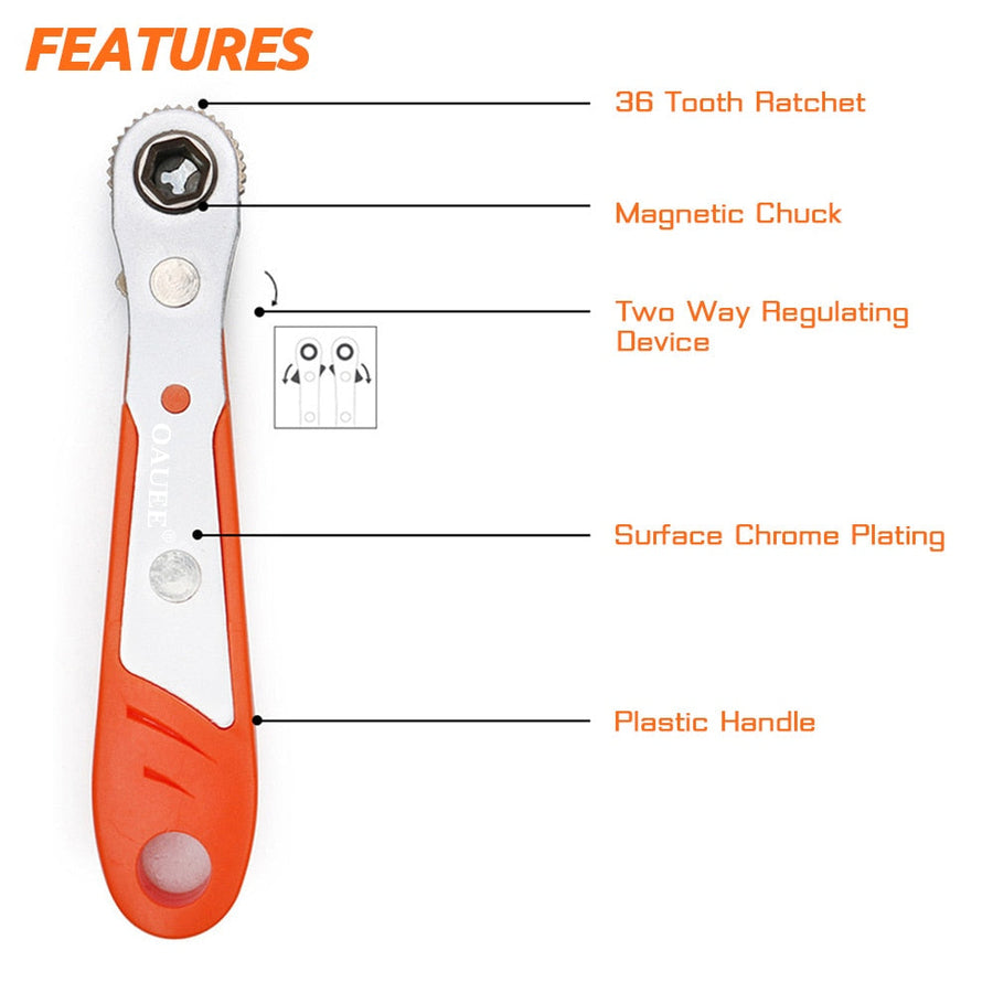 Mini Quick Hexagon Ratchet Wrench Tool - Image 2