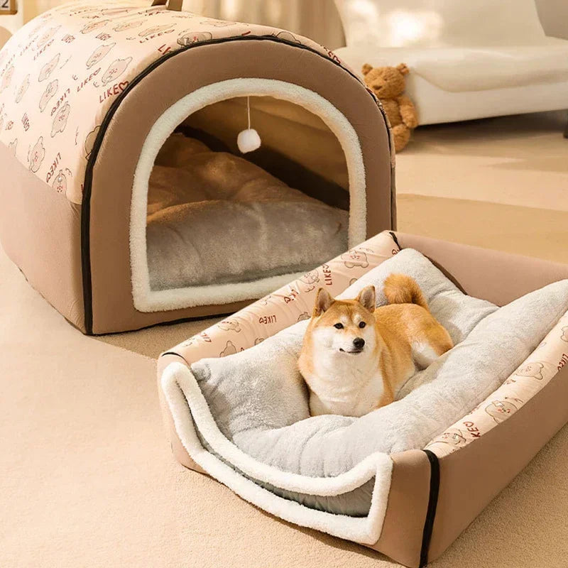 Warm Winter Cozy Washable Dog House - Image 1