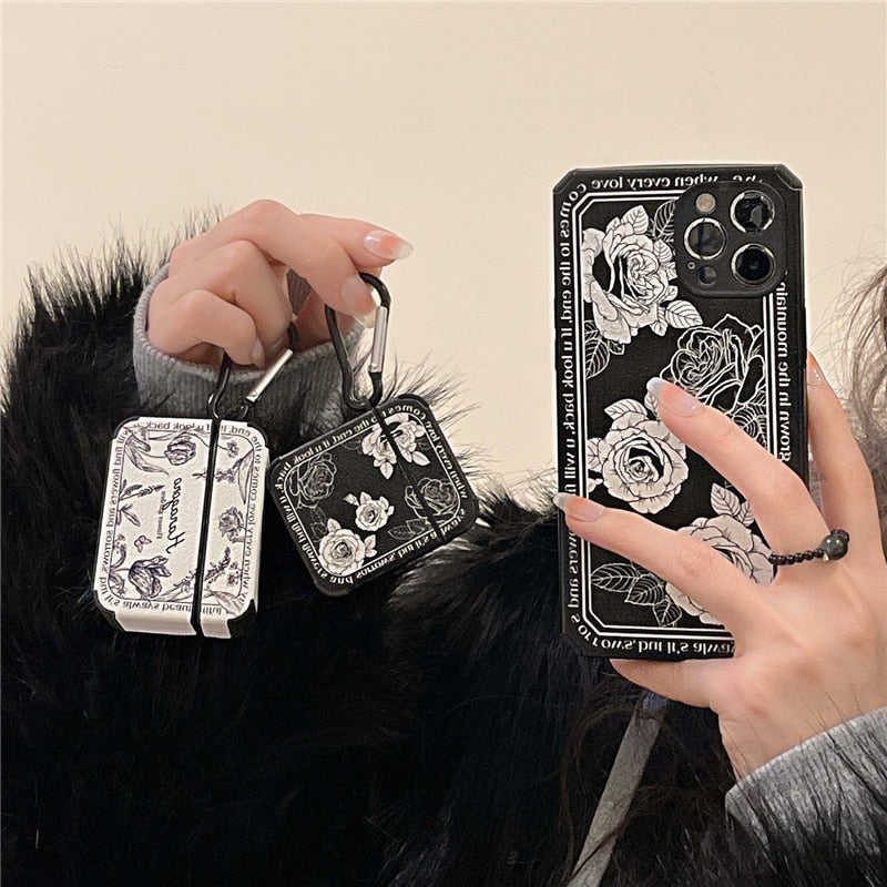 Artistic Flower Leather Airpods Case - Image 0