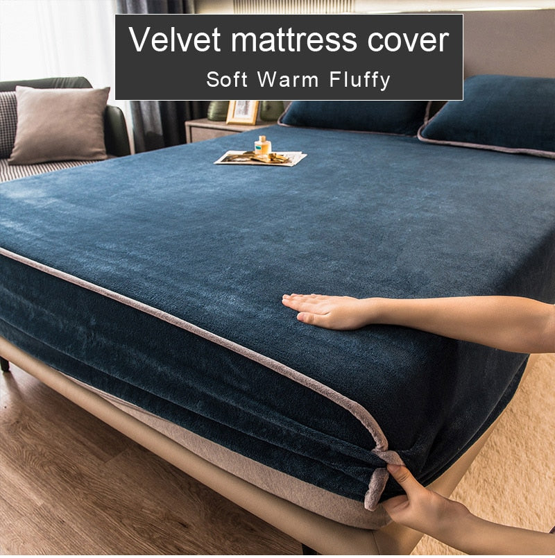 Non-Slip Elastic Thick Soft Mattress Cover - Image 1