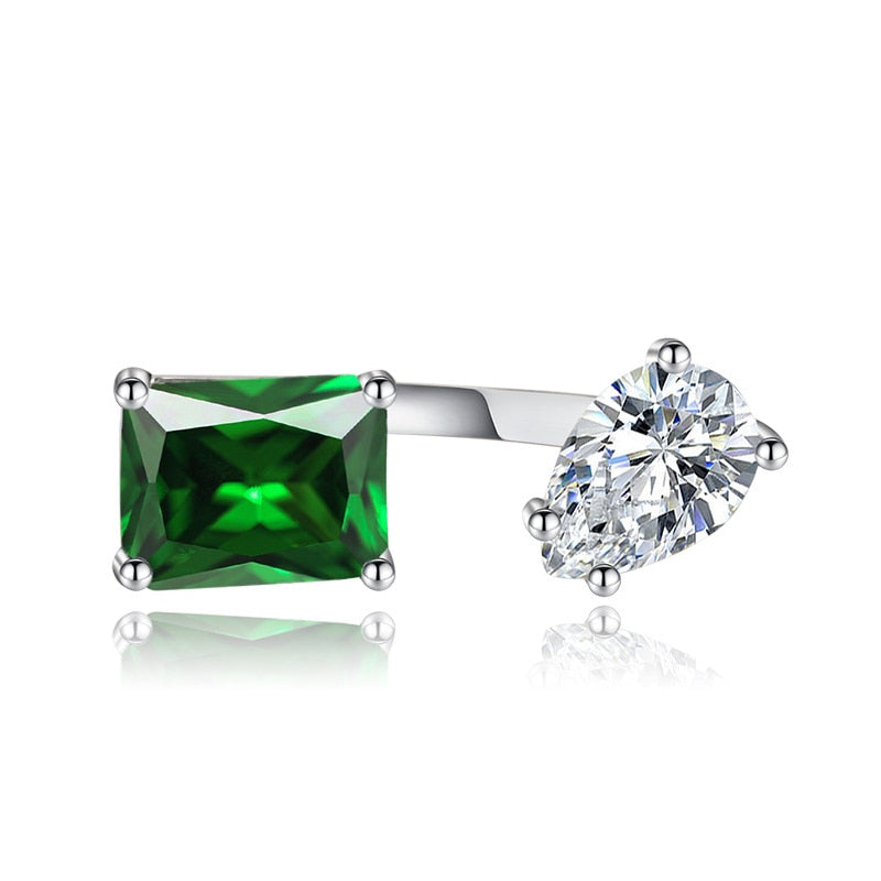 Water Drop Zircon Chic Adjustable Ring - Image 11