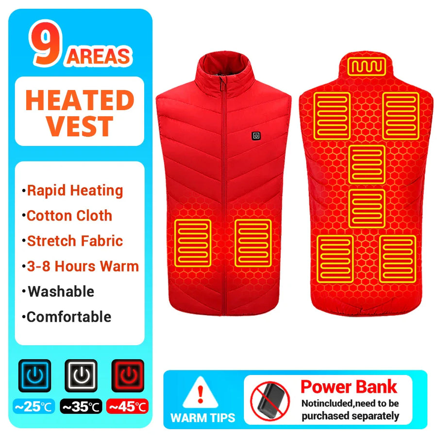 Hooded Heated Winter Camping Jacket - Image 16