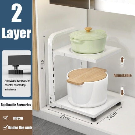 Easy Stack Adjustable Multi-layer Corner Rack - Image 5