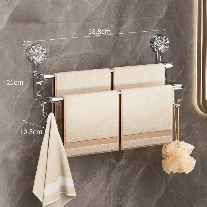 Double Rod Strong Suction Power Towel Rack - Image 13