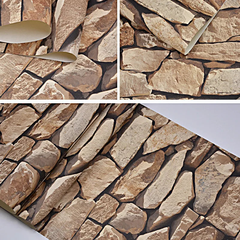 3D Stone Pattern Retro Wallpaper - Image 5