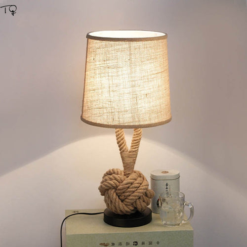 American Retro Rope Table Lamp - Image 0