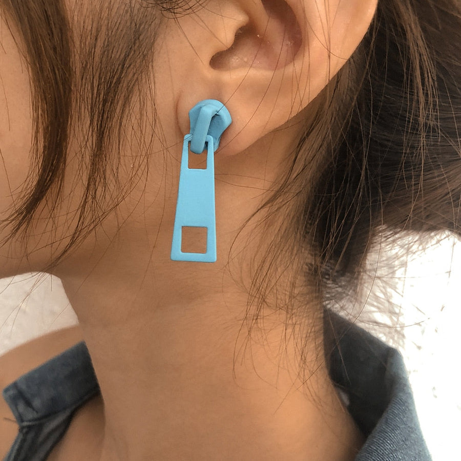 Creative Mini Zipper Earrings - Image 0