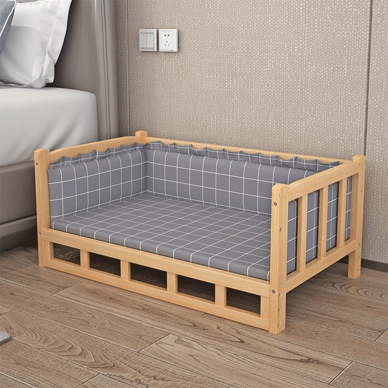 Furry Friend Detachable Pet Wooden Table Bed - Image 1
