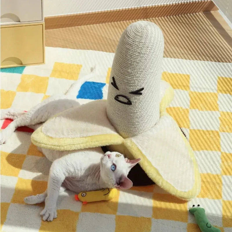 Scratch Ready Banana Pet Play Tower - Image 1