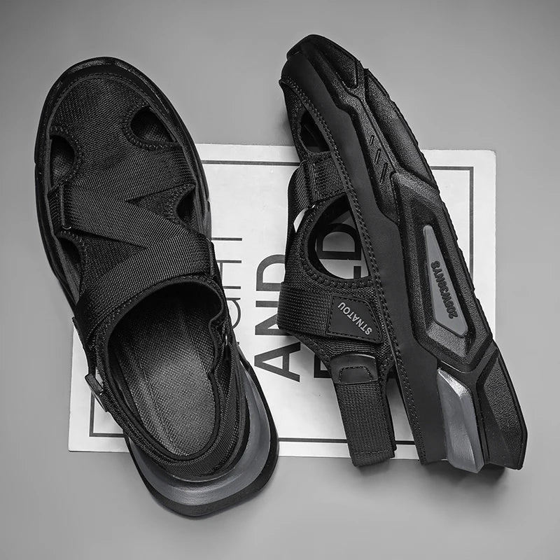 Summer Casual Leather Outdoor Non-slip Sandals - Image 3