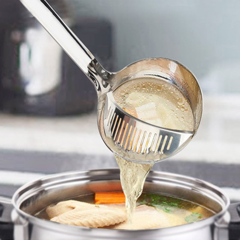 Long Handle Soup Strainer Spoon - Image 0