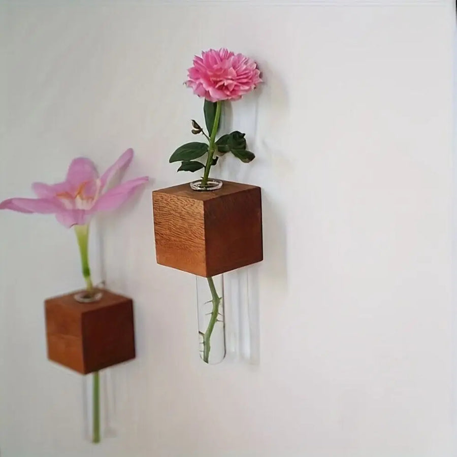 Wooden Magnetic Flower Tube Vase - Image 3