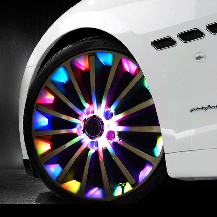 Solar Energy Colorful LED Tire Cap Light - Image 1