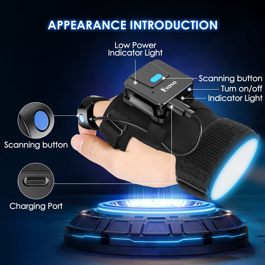 Smart Scan Bluetooth Barcode Reader Glove - Image 1