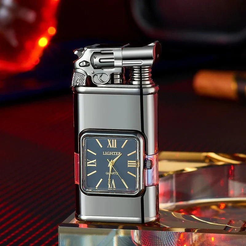 Twin Jets Quartz Dial Dual Flame Metal Lighter - Image 4