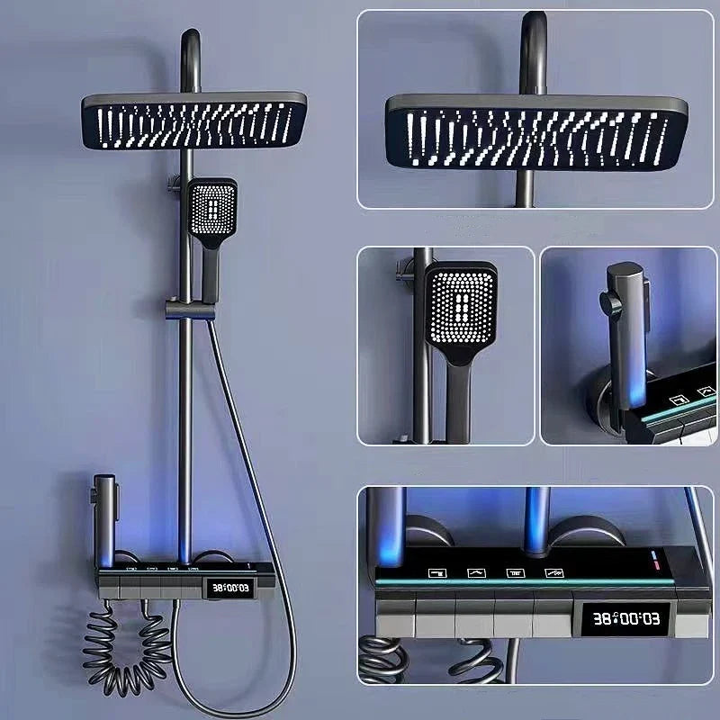 Elegant Nordic Piano Key Style Ambient Light Shower Set - Image 1