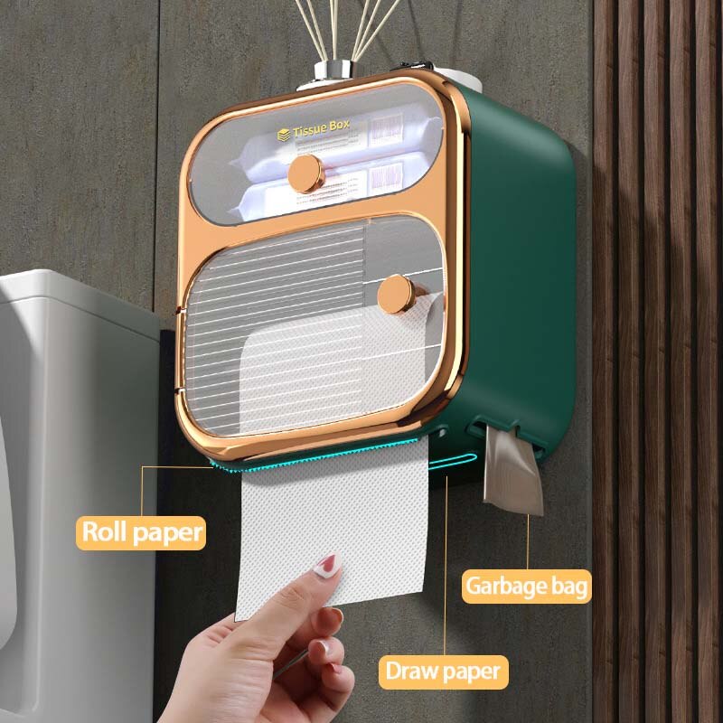 MultiBox Wall-Mounted Toilet Paper Towel Storage Box - Image 3
