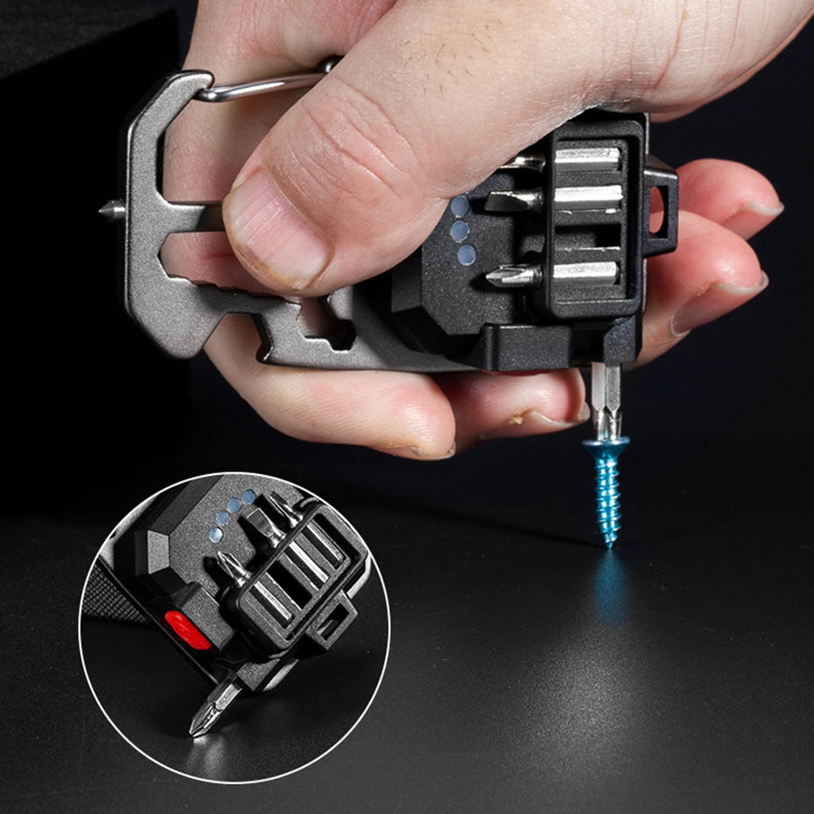 Mini LED Flashlight Screwdriver Keychain Tool - Image 1