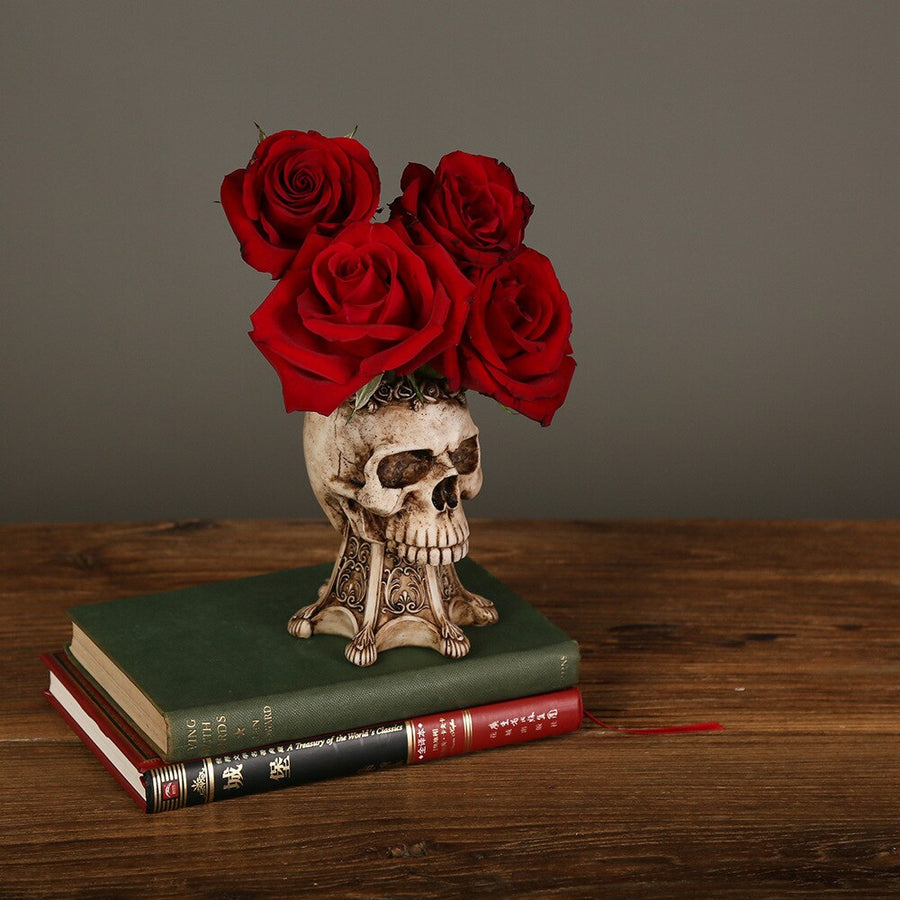 Resin Skull Flower Pot - Image 1