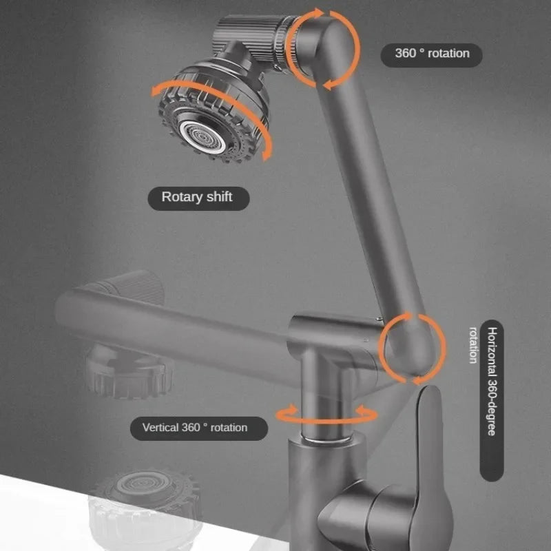 Splash-Proof Mechanical Universal Rotatable Arm Faucet - Image 1