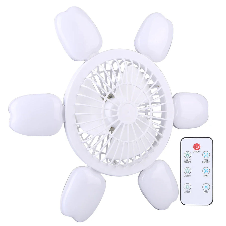 Silent Adjustable Remote Control Ceiling Foldable Fan Lamp - Image 9