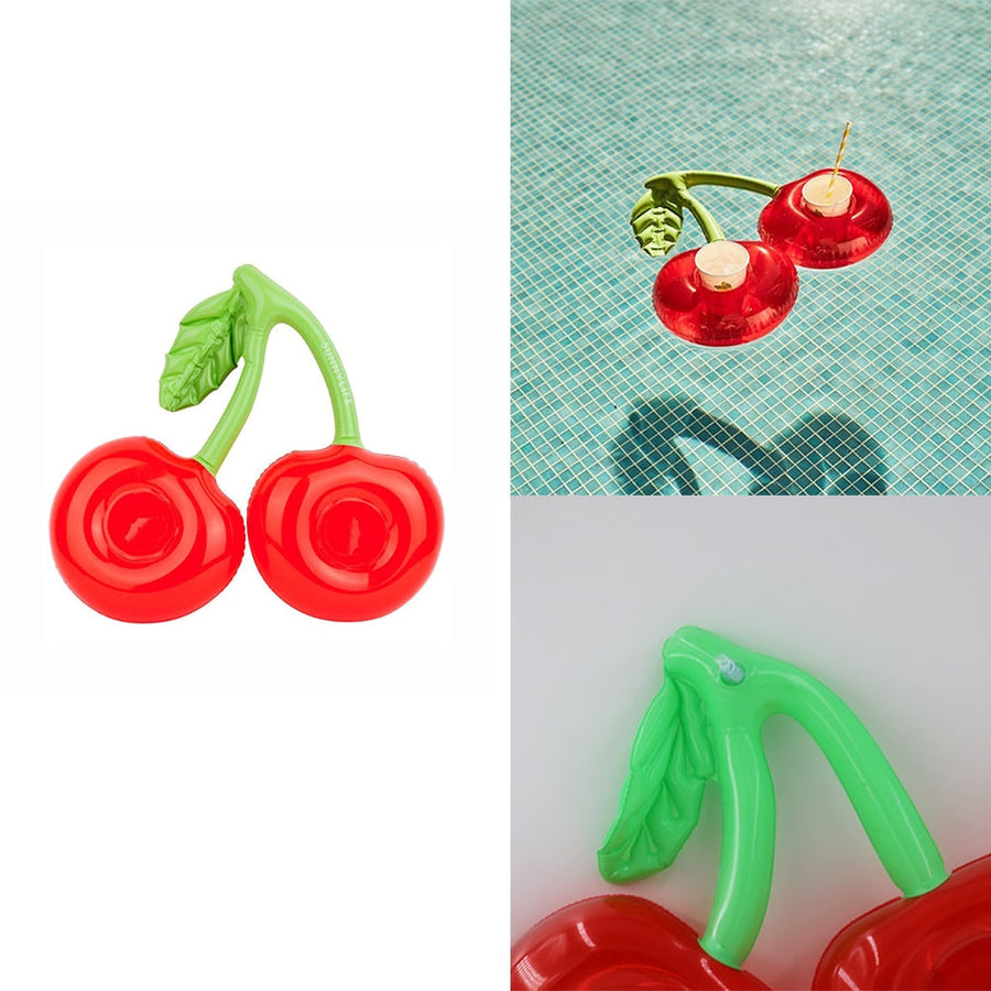 Inflatable Cherry Floating Pool Cup Holder - Image 4