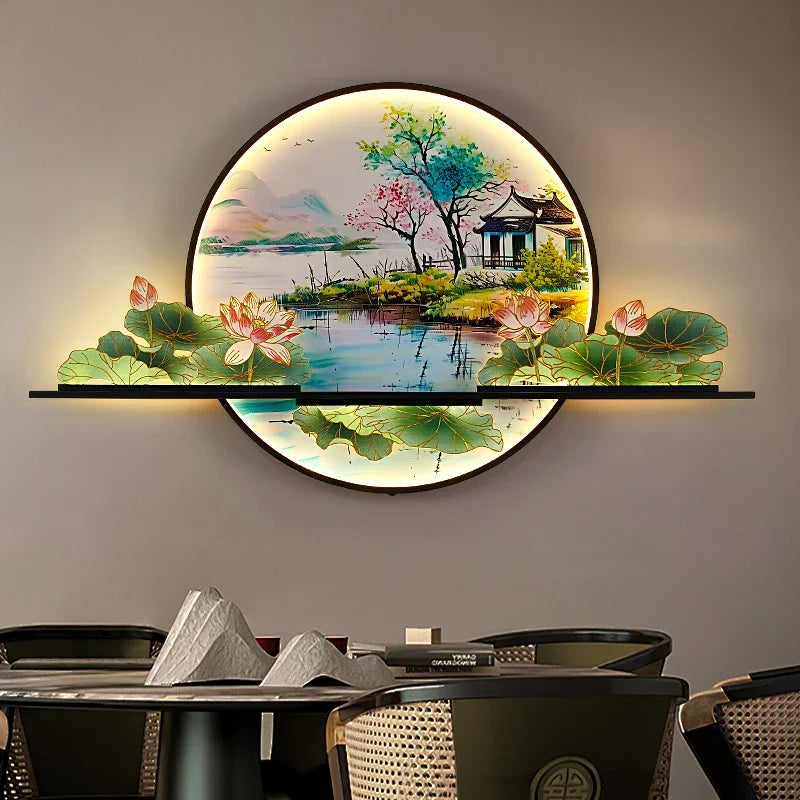 Mountain Sunset Scene LED Wall Lamp - Image 1