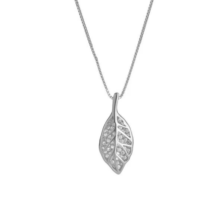 Nature Sparkle Tree Leaf Pendant Necklace - Image 7