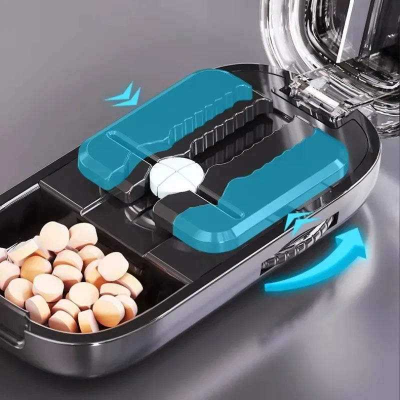 Pocket Size Dustproof Pill Cutter Organizer - Image 2