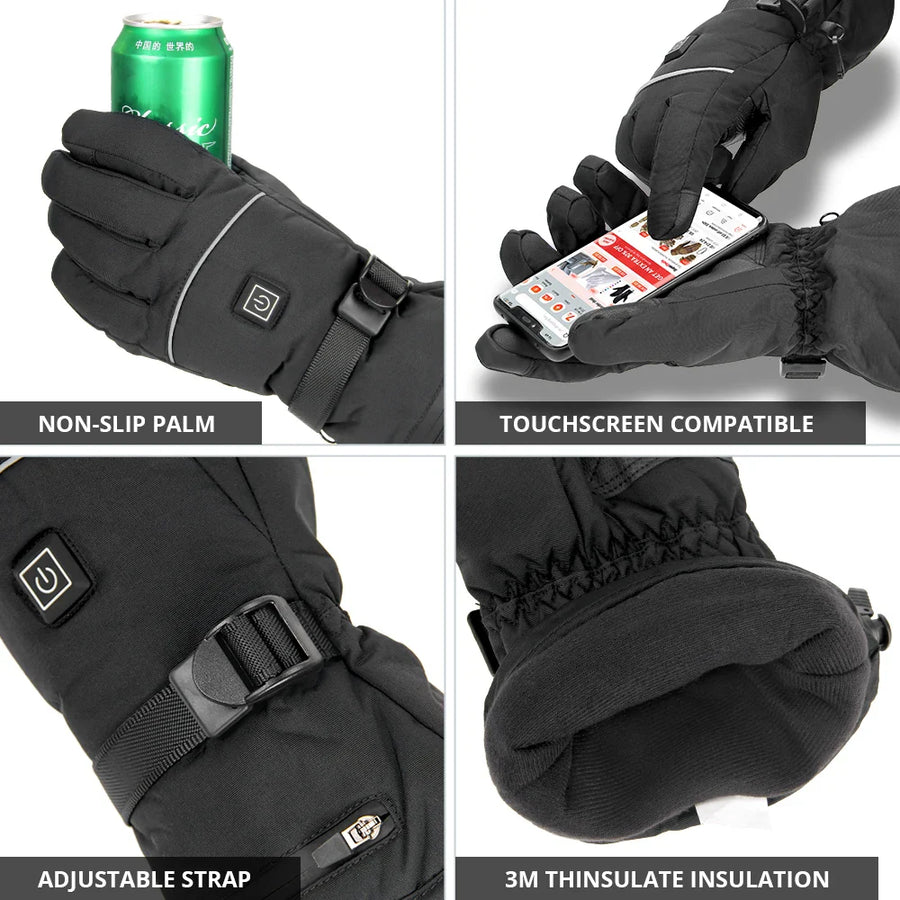 Non-Slip Waterproof Winter Heated Gloves - Image 2