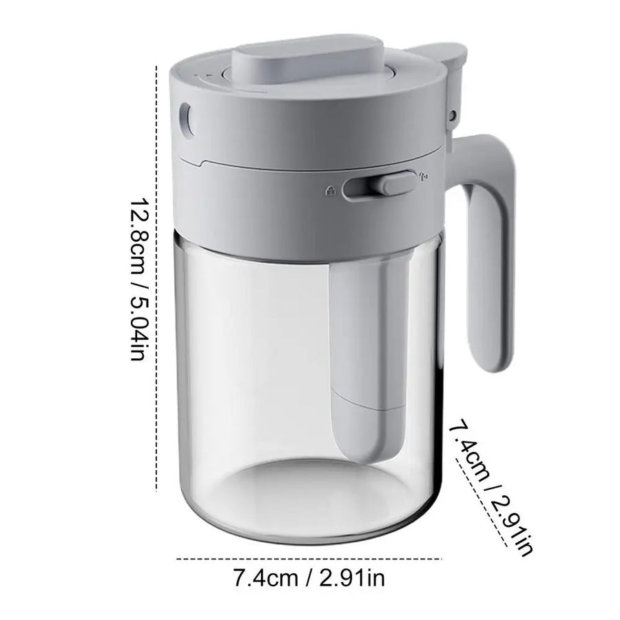 Transparent Glass Lockable Airtight Seasoning Jar with Spoon - Image 5