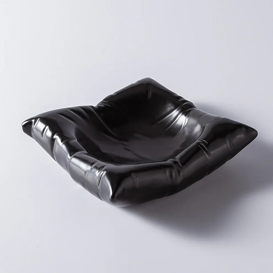 Ceramic Artistic Pillow Shape Food Plate - Image 4