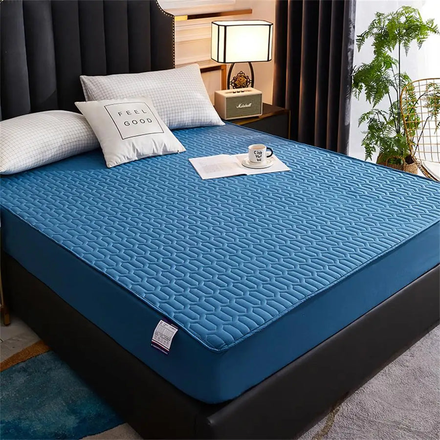 Waterproof Ultra-Soft Fitted Latex Mattress Pad Cover - Image 7