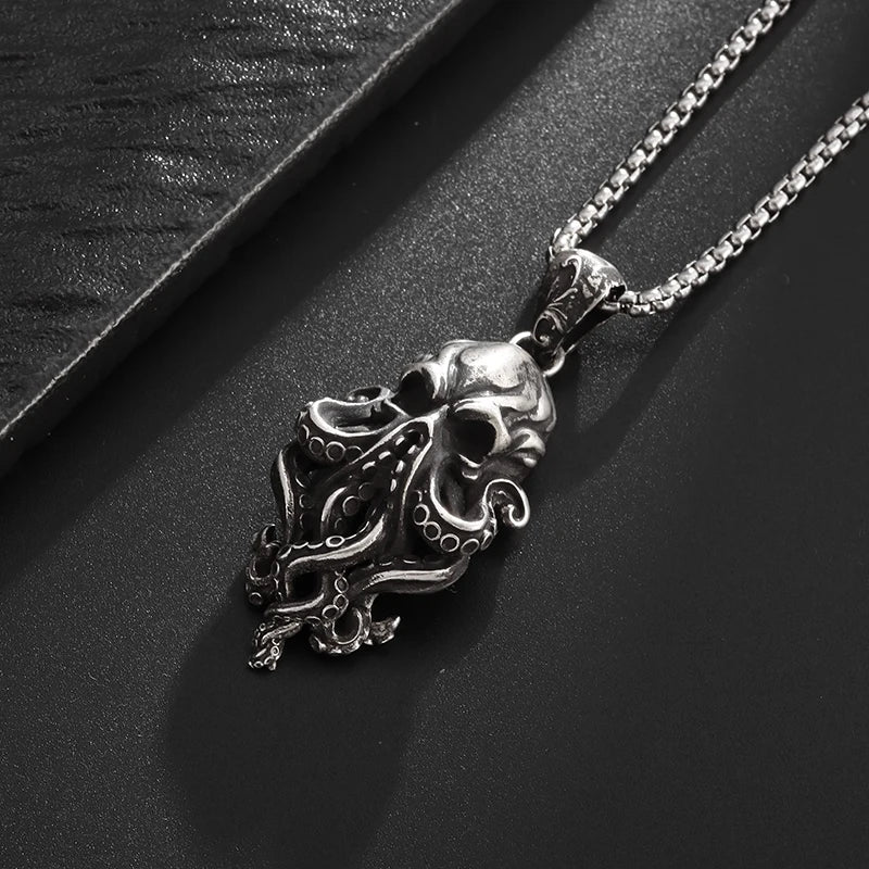 Gothic Skull Octopus Tentacle Necklace - Image 0