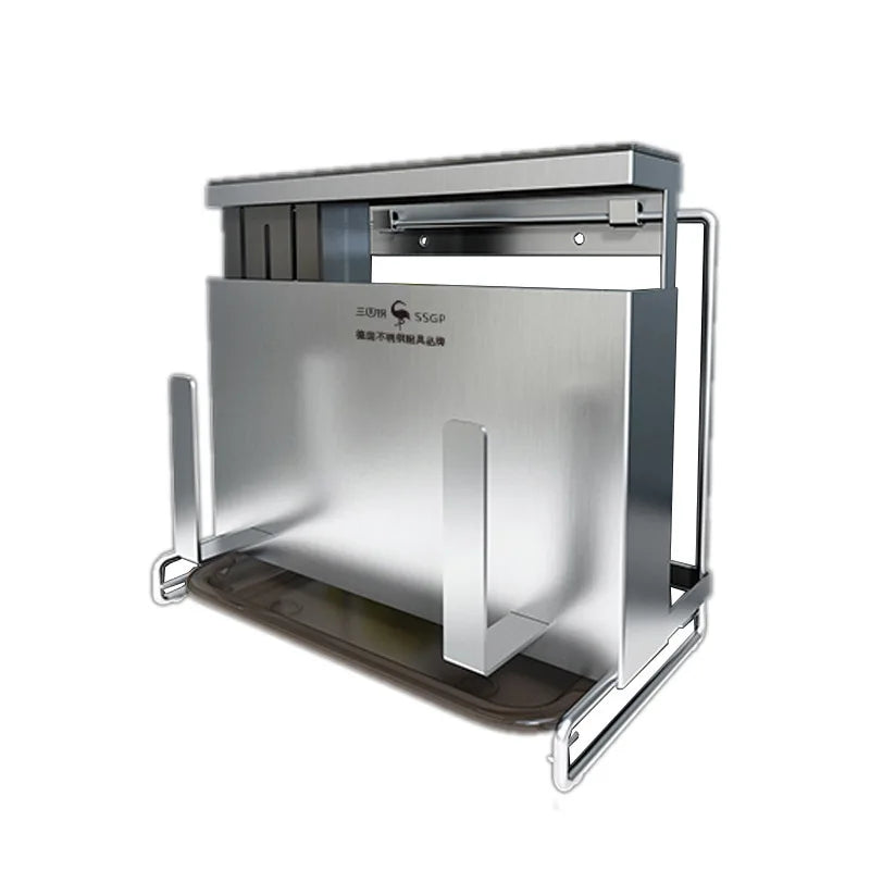 Stainless Steel Wall Mounted Knife Organizer Rack - Image 4