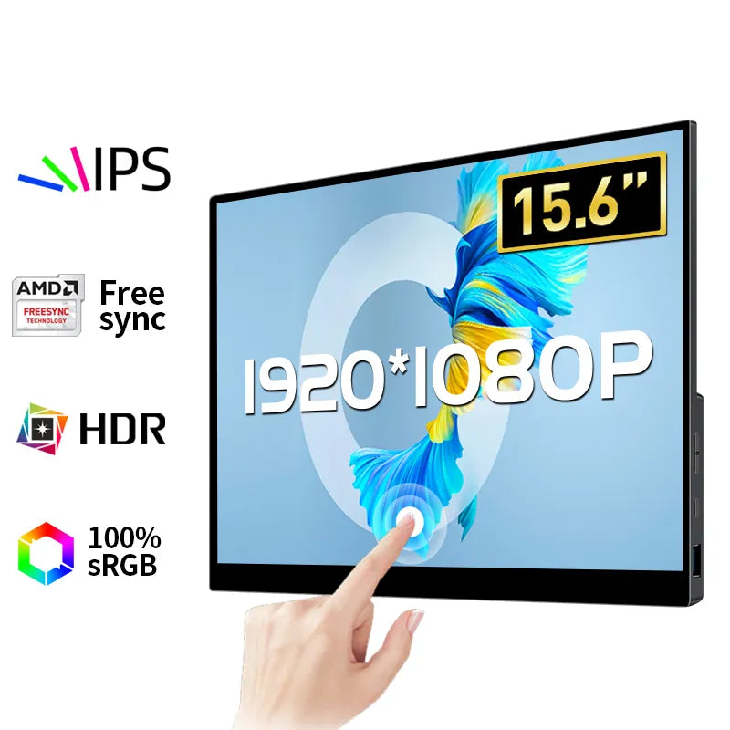 Dual Speaker IPS Display Touch Screen Portable Monitor - Image 1