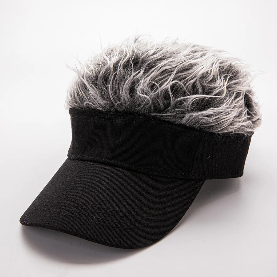 Hip-Hop Fake Hair Baseball Hat - Image 13