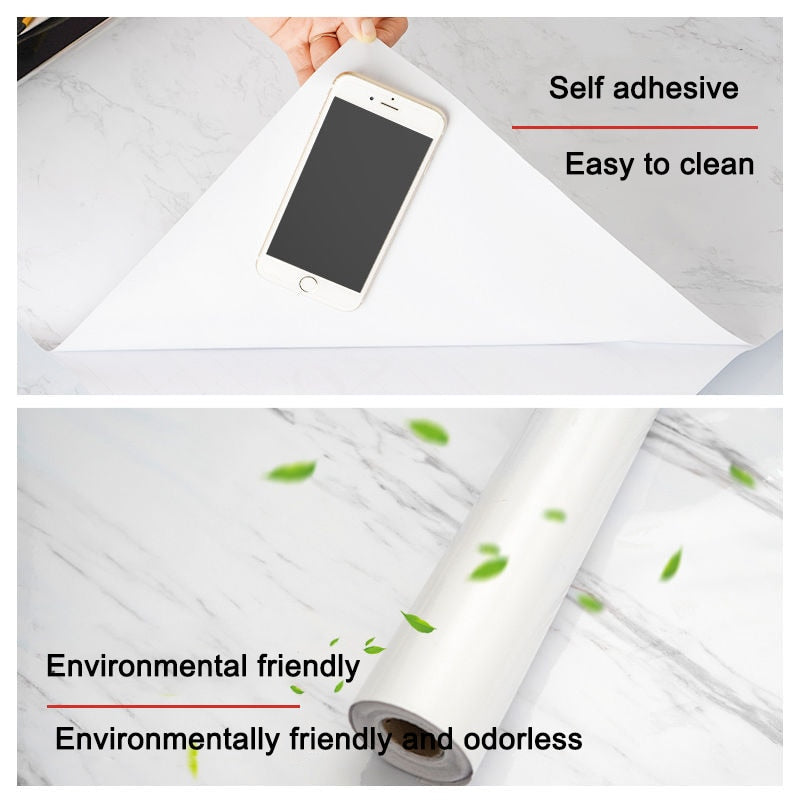 Marble Effect Self-adhesive Waterproof Wallpaper - Image 1