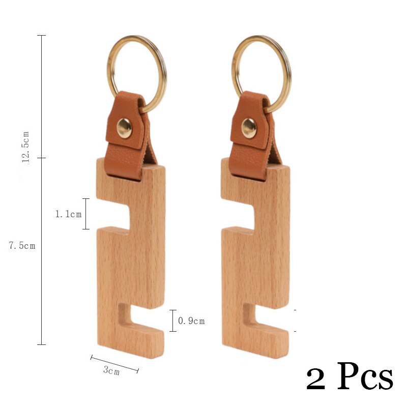 Portable Keychain Wood Phone Stand - Image 5