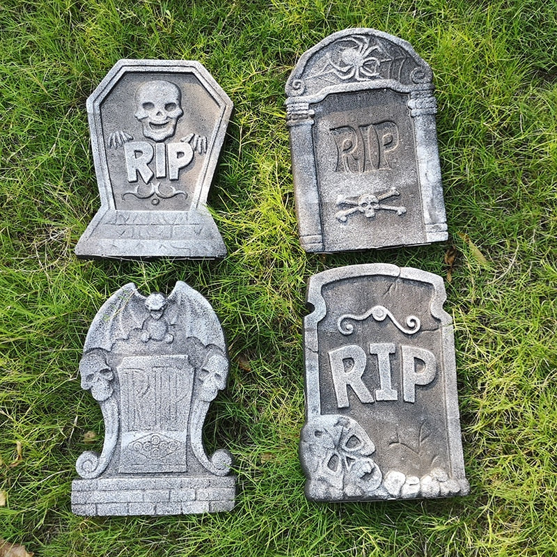 Foam Skeleton Halloween Tombstone - Image 1